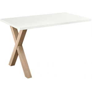 Anbautisch MÄUSBACHER Mio Ansatztischplatten Gr. B/H/T: 120 cm x 75 cm x 70 cm, weiß (eichefarben, matt) Tischplatte Esstischplatte Esstisch-Zubehör Zubehör für Esstische