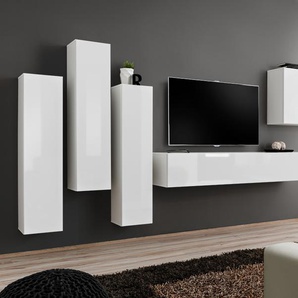 Anbauwand Wohnwand Wohnzimmer Schrankwand SWITCH III mit Hochglanz Push - Click