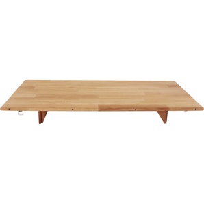 Ansteckplatte ANDAS Toarp Ansatztischplatten Gr. B/H/T: 105 cm x 1,9 cm x 40 cm, braun (eiche bianco) Zubehör für Esstische in zwei Größen, Massivholz Eiche