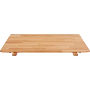 Ansteckplatte ANDAS Toarp Ansatztischplatten Gr. B/H/T: 90 cm x 1,9 cm x 50 cm, braun (eiche bianco) Zubehör für Esstische in zwei Größen, Massivholz Eiche