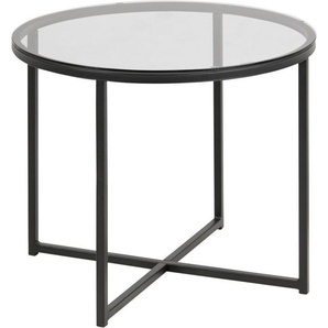 ACTONA GROUP Couchtisch Conrad, Tischplatte aus Rauchglas, Metallgestell, Breite 55 cm