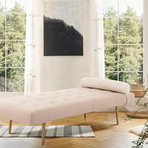 Daybett ANDAS Agnar Daybetten Gr. Struktur fein, kein Härtegrad, beige Tagesbetten Daybetten mit Kissenrolle, in 3 Bezugsstoffen und vielen Farben