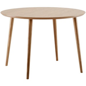Esstisch ANDAS Tische Gr. B/H/T: 100 cm x 80 cm x 100 cm, braun (eiche) Esstische rund oval Holzfurnier aus Eiche