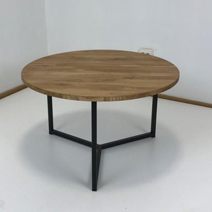 andas Esstisch, Tischplatte aus massiver Eiche, FSC®- Massivholz, Gestell aus Metall