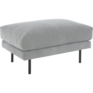 Hocker ANDAS Addison Gr. B/H/T: 150 cm x 47 cm x 70 cm, Struktur weich, grau (hellgrau) Polsterhocker Sitzhocker Hocker mit kuscheligem Strukturstoff