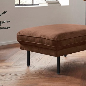 Hocker ANDAS Nordfyn Gr. B/H/T: 79 cm x 45 cm x 79 cm, Luxus-Microfaser Lederoptik, braun (cognac) Sitzhocker Hocker edles Design in 3 Bezugsqualitäten, by Morten Georgsen