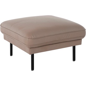 Hocker ANDAS Nordfyn Gr. B/H/T: 79 cm x 45 cm x 79 cm, NaturLEDER, grau (taupe) Sitzhocker Hocker edles Design in 3 Bezugsqualitäten, by Morten Georgsen