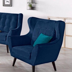 andas Ohrensessel Hemmink, Sessel, Loungesessel, mit Knopfheftung