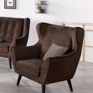 andas Ohrensessel Hemmink, Sessel, Loungesessel, mit Knopfheftung