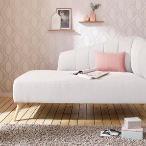 Recamiere ANDAS Lucy Sofas Gr. B/H/T: 162 cm x 85 cm x 82 cm, Struktur fein, Armlehne rechts, beige (creme) Longchair Longchairs Sofas Armlehne links und rechts bestellbar