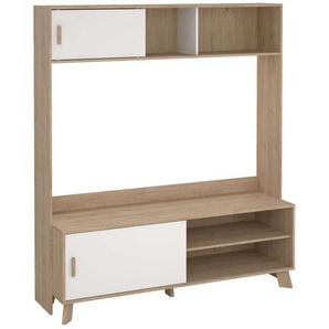 andas TV-Schrank Ikast TV-Möbel, TV-Wand, Wohnwand, TV-Regal, TV-Element 2 Schiebetüren, Breite 159 cm, Höhe 181 cm