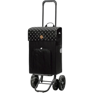 Einkaufstrolley ANDERSEN Quattro Malit Einkaufskörbe schwarz Einkaufstrolleys Fahrgestelltragkraft 50 kg