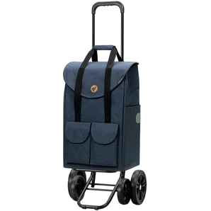 Einkaufstrolley ANDERSEN Quattro Shopper Jacob Einkaufskörbe blau Einkaufstrolleys