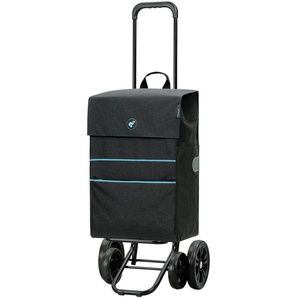 Einkaufstrolley ANDERSEN Quattro Shopper Nelon Einkaufskörbe grau (anthrazit) Einkaufstrolleys mit 53 l Volumen