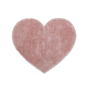 Andiamo Kunstfellteppich Lambskin Herz, rosa, 70 x 80 cm GLO795801295