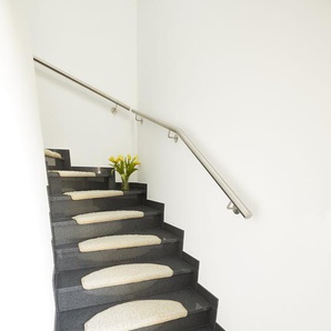 Andiamo Stufenmatte Shaggy, halbrund, 15 mm Höhe, große Farbauswahl, Stück in einem Set B/L: 25 cm x 65 cm, St. beige Stufenmatten Teppiche