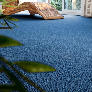 ANDIAMO Teppichboden Feinschlinge Rambo Teppiche Gr. B/L: 400 cm x 600 cm, 4,5 mm, 1 St., blau Teppichboden