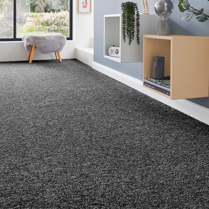 ANDIAMO Teppichboden Schlinge Matz Teppiche meliert, Breite 400 cm oder 500 cm, strapazierfähig & pflegeleicht Gr. B/L: 400 cm x 1200 cm, 6 mm, 1 St., schwarz Teppichboden