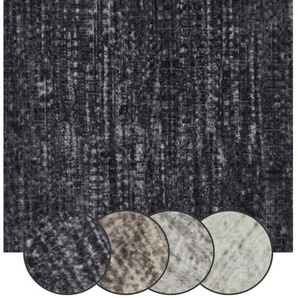 ANDIAMO Teppichfliesen Paris Nadelfilz Teppiche 40x40 cm, selbstklebend, robust & strapazierfähig, 25 Stück (4 qm) Gr. 4 mm, 1 St., grau (anthrazit) Teppichfliesen