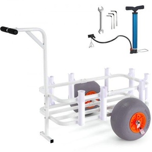Angelwagen Aluminium Transportwagen mit 2 PU-Rädern Transportkarre Angeln 1310x820x875mm Angelkarre 136kg Gewichtskapazität Angel Trolley Sackkarre Strandwagen Strandtrolley LLKYJC13YC0073FBMV0