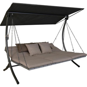 Angerer Freizeitmöbel Hollywoodschaukel Luxus Smart sand, TOPSELLER!, 3-Sitzer, Bettfunktion, s Choice, BxTxH: 210x145x160 cm