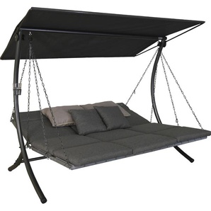 Hollywoodschaukel ANGERER FREIZEITMÖBEL Luxus Smart stone Hollywoodschaukeln grau (grau, grau) Hollywoodschaukeln BxTxH: 210x145x160 cm