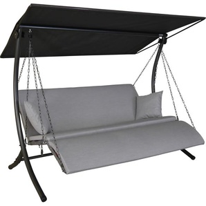 Hollywoodschaukel ANGERER FREIZEITMÖBEL Luxus Zip granit Hollywoodschaukeln grau (grau, grau) Hollywoodschaukeln BxTxH: 210x145x160 cm