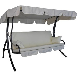 Angerer Freizeitmöbel Hollywoodschaukel Trend Fun 3-Sitzer beige 210 x 160 x 145 cm