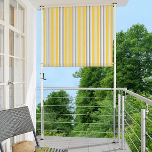 Angerer Freizeitmöbel Klemm-Senkrechtmarkise gelb/grau, BxH: 120x225 cm