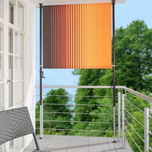 Angerer Freizeitmöbel Klemm-Senkrechtmarkise Nr. 100 orange/braun, BxH: 120x225 cm