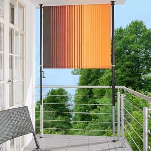 Angerer Freizeitmöbel Klemm-Senkrechtmarkise Nr. 100 orange/braun, BxH: 150x225 cm