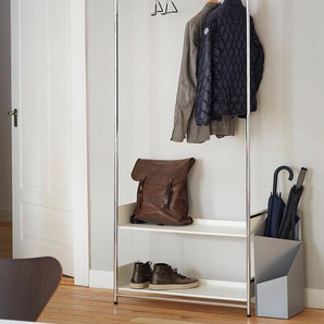 Anlehngarderobe Comba Mox Tablare weiss weiß, Designer André Zingg, 195x80x36 cm