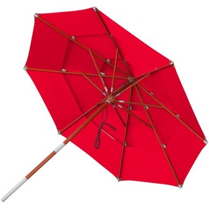 anndora Sonnenschirm 3,5m rund 3-lagig Rot UV-Schutz - Rot S3L350019