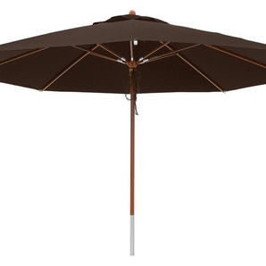 anndora Sonnenschirm Gastronomie 4m rund Braun Winddach UV-Schutz - Braun 400010