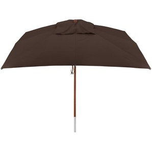 anndora Sonnenschirm Knickbar 3x3m eckig mit Dreh-Kipp-Mechanismus Braun - Braun 303010_Knick