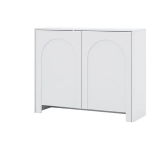 Anrichte - weiß - Materialmix - 100 cm - 81 cm - cm 35,0 | Möbel Kraft