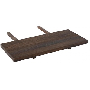 Ansteckplatte HOME AFFAIRE Model 1 Ansatztischplatten Gr. B/H/T: 40 cm x 4 cm x 90 cm, braun (wildeiche, gebürstet) Esstischplatte Esstisch-Zubehör Tischplatte Zubehör für Esstische Ansatztischplatten aus Wildeichenholz, in zwei unterschiedlichen Farben