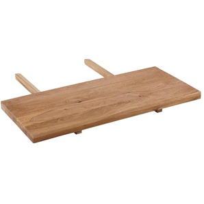 Ansteckplatte HOME AFFAIRE Model 1 Ansatztischplatten Gr. B/H/T: 40 cm x 4 cm x 90 cm, braun (wildeiche, geölt) Esstischplatte Esstisch-Zubehör Tischplatte Zubehör für Esstische Ansatztischplatten aus Wildeichenholz, in zwei unterschiedlichen Farben