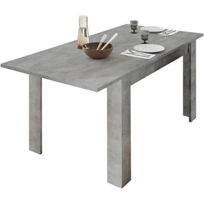 Ansteckplatte LC Dama Ansatztischplatten Gr. B/H/T: 48 cm x 2,2 cm x 90 cm, grau (beton, optik) Ansteckplatte Zubehör für Esstische Ansatztischplatten Ansteck-Einlegeplatte