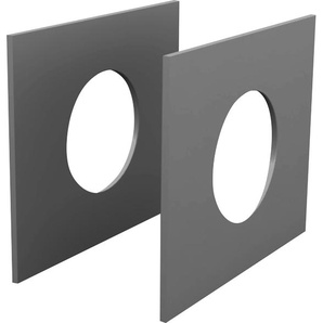 Ansteckplatte LÜTTENHÜTT Lizzi Ansatztischplatten Gr. B/H/T: 90 cm x 90 cm x 2,5 cm, grau Zubehör für Esstische Ansatztischplatten