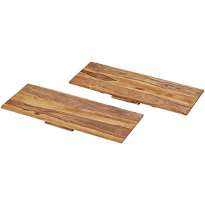 Ansteckplatten  2er-Set  Amarillo ¦ holzfarben ¦ Maße (cm): B: 80 H: 2