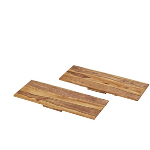 Ansteckplatten 2er-Set Mumbai | holzfarben | 80 cm | 2 cm |