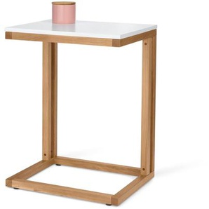 Anstelltisch in C-Form - braun - Massivholz -