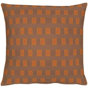 Kissenhülle APELT Mare Kissenbezüge Gr. B/L: 49 cm x 49 cm, 1 St., Polyester, orange (terrakotta) Kissenbezüge gemustert