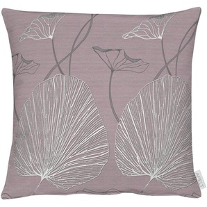Kissenhülle APELT Nora Kissenbezüge Gr. B/L: 46 cm x 46 cm, 1 St., Polyester-Leinen, lila (flieder) Kissenbezüge gemustert