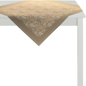 Mitteldecke APELT 2916 Indian Summer Tischdecken Gr. B/L: 130 cm x 130 cm, 1 St., quadratisch, braun (braun, beige) Mitteldecken