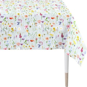 APELT Tischdecke 6815 SPRINGTIME, Frühjahrsdeko, Frühling (1-tlg), Digitaldruck, mit Frühjahrsblüten, wie auf einer Streublumenwiese