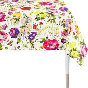 APELT Tischdecke 6850 SUMMERTIME, Sommerdeko, Sommer (1-tlg), mit Sommerblüten, Digitaldruck, Blüten Motiv