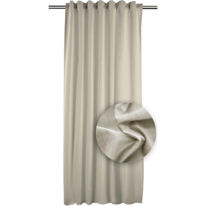 Vorhang APELT Castello Gardinen Gr. 245 cm, Multifunktionsband, 134 cm, grau (taupe) Gardine Esszimmergardinen Thermo Vorhang, Uni Samt