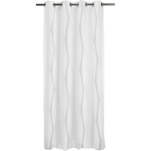 Vorhang APELT Helix Gardinen Gr. 245 cm, Ösen, 122 cm, grau (hellgrau) Ösen Gardine HxB: 245x122